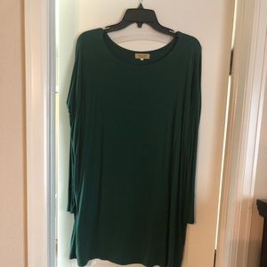 Hunter green piko tunic